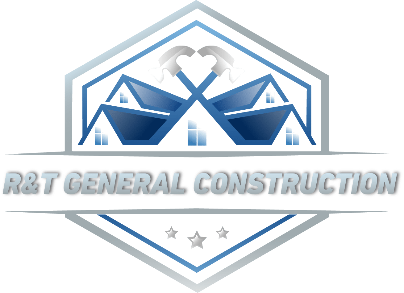 Logo R&T General Construction LLC, expert general contractors in New Jersey offering home remodeling, flooring installation, deck building, masonry, and handyman services.