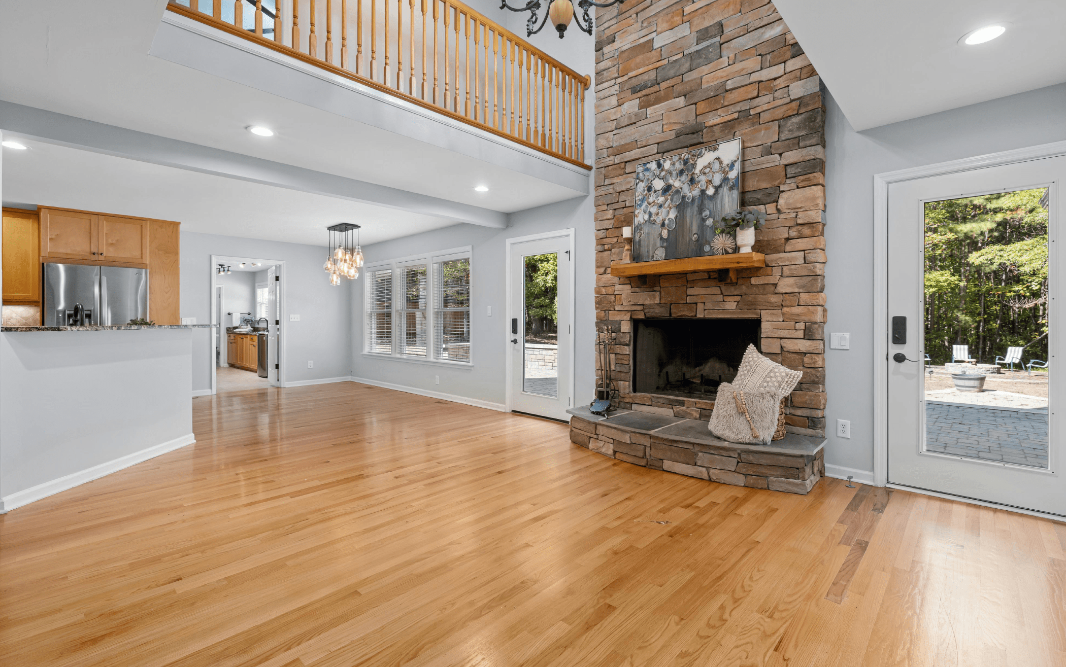 Custom masonry work on the interior of a New Jersey home. Bricks on chimney wall.