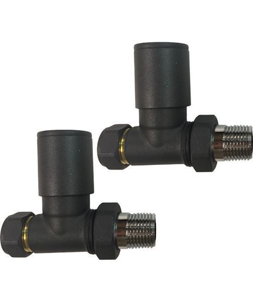 Sorento Black Straight Radiator Valves