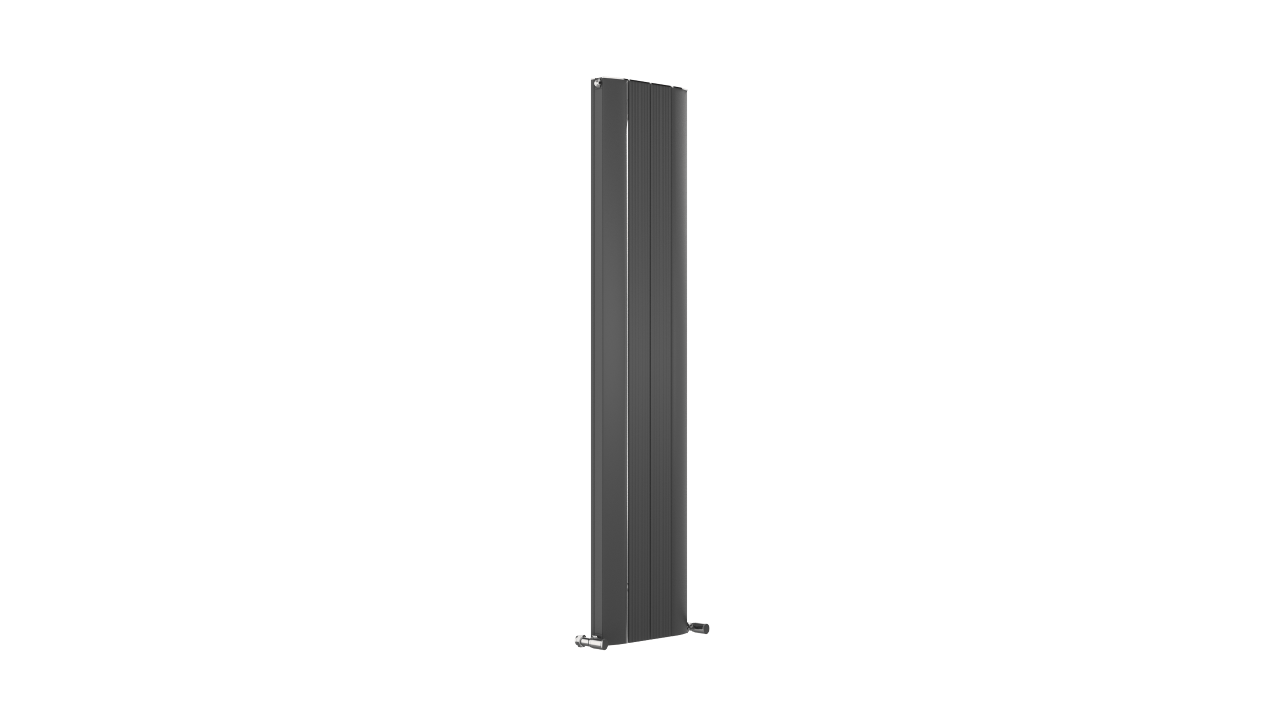 Jupiter Four Panel Black Radiator 1800 x 375