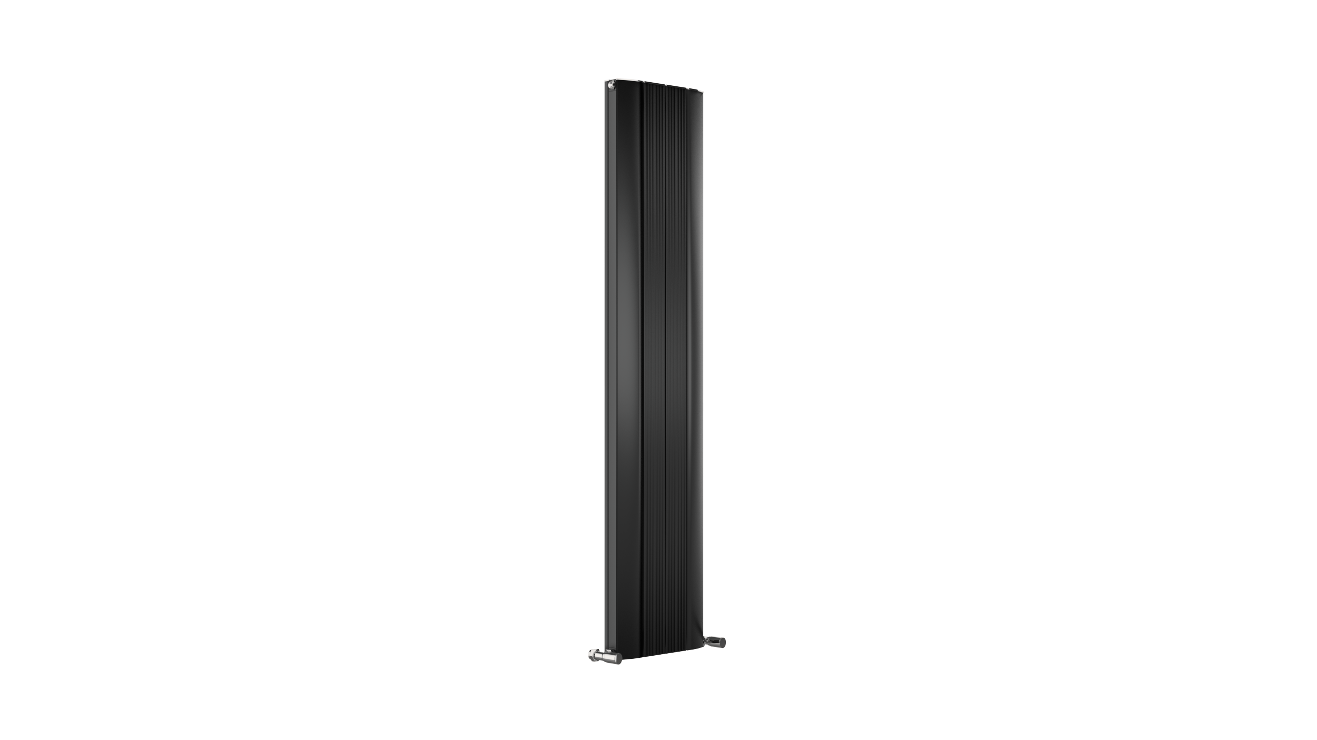 Jupiter Four Panel Black Radiator 1800 x 375