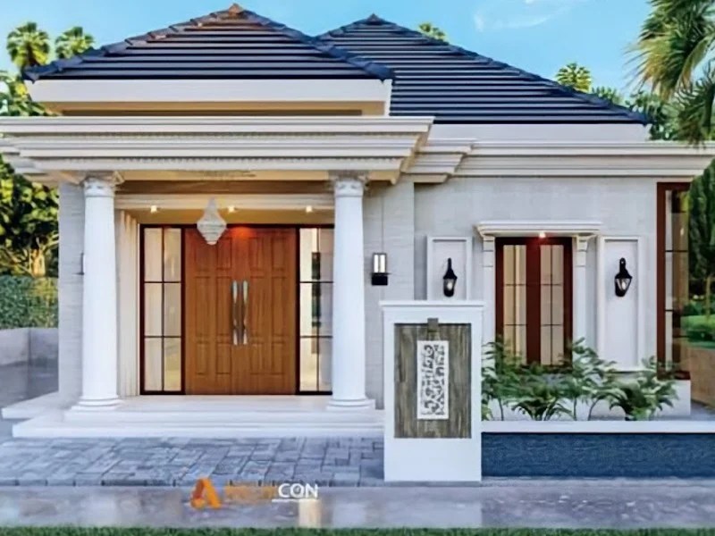 7 desain rumah klasik modern 1 lantai