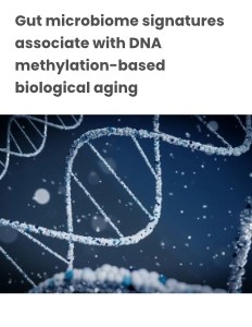 Gut microbiome signatures associate with DNA methylation-based biological aging cover