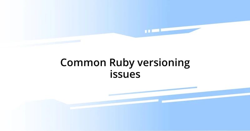 How I Manage Ruby Versioning Issues Ruby Gen Org - Elegant 4K Nature Images | Free Download