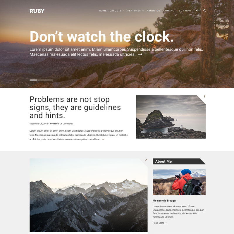 Ruby Theme A Creative Wordpress Blog Theme Theme Ruby Creative - High Quality HD Vintage Designs | Free Download