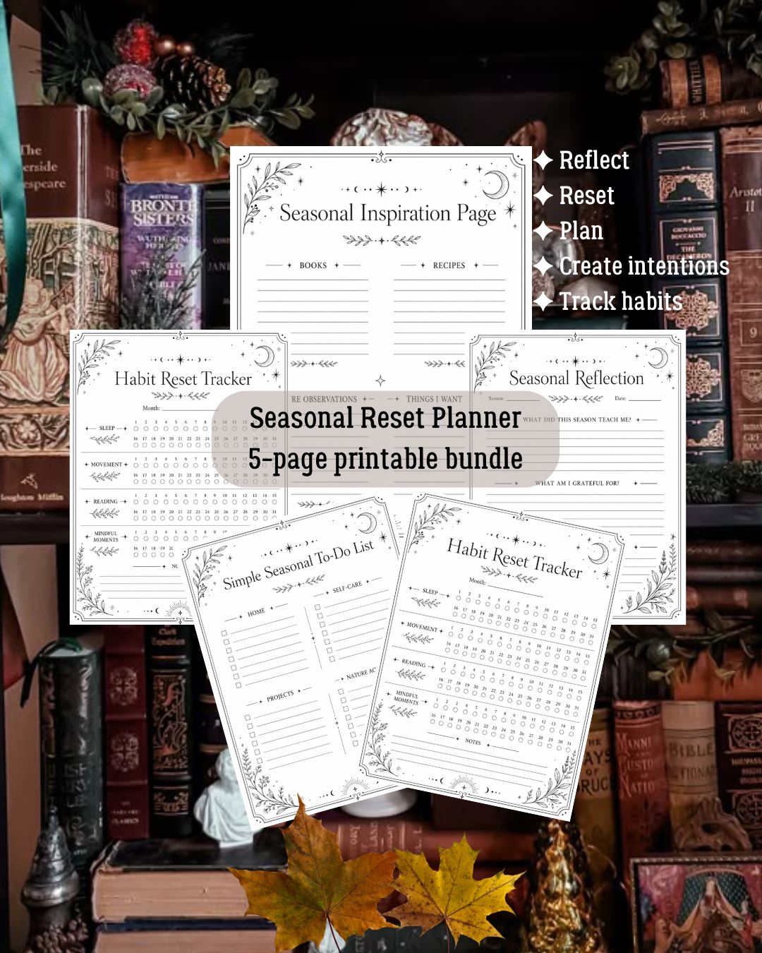 Seasonal reset printable planner