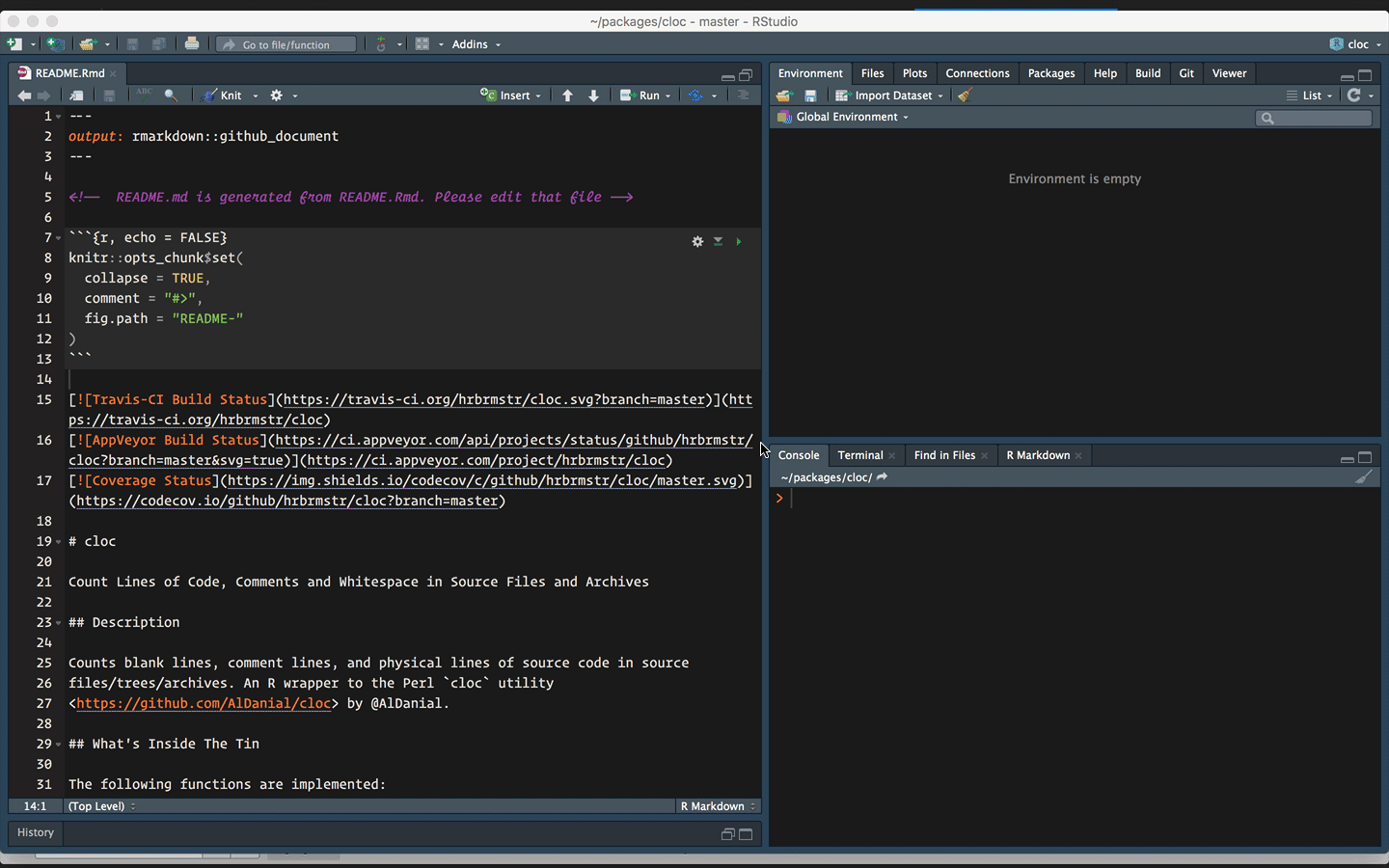 Create Code Metrics with cloc Rbloggers