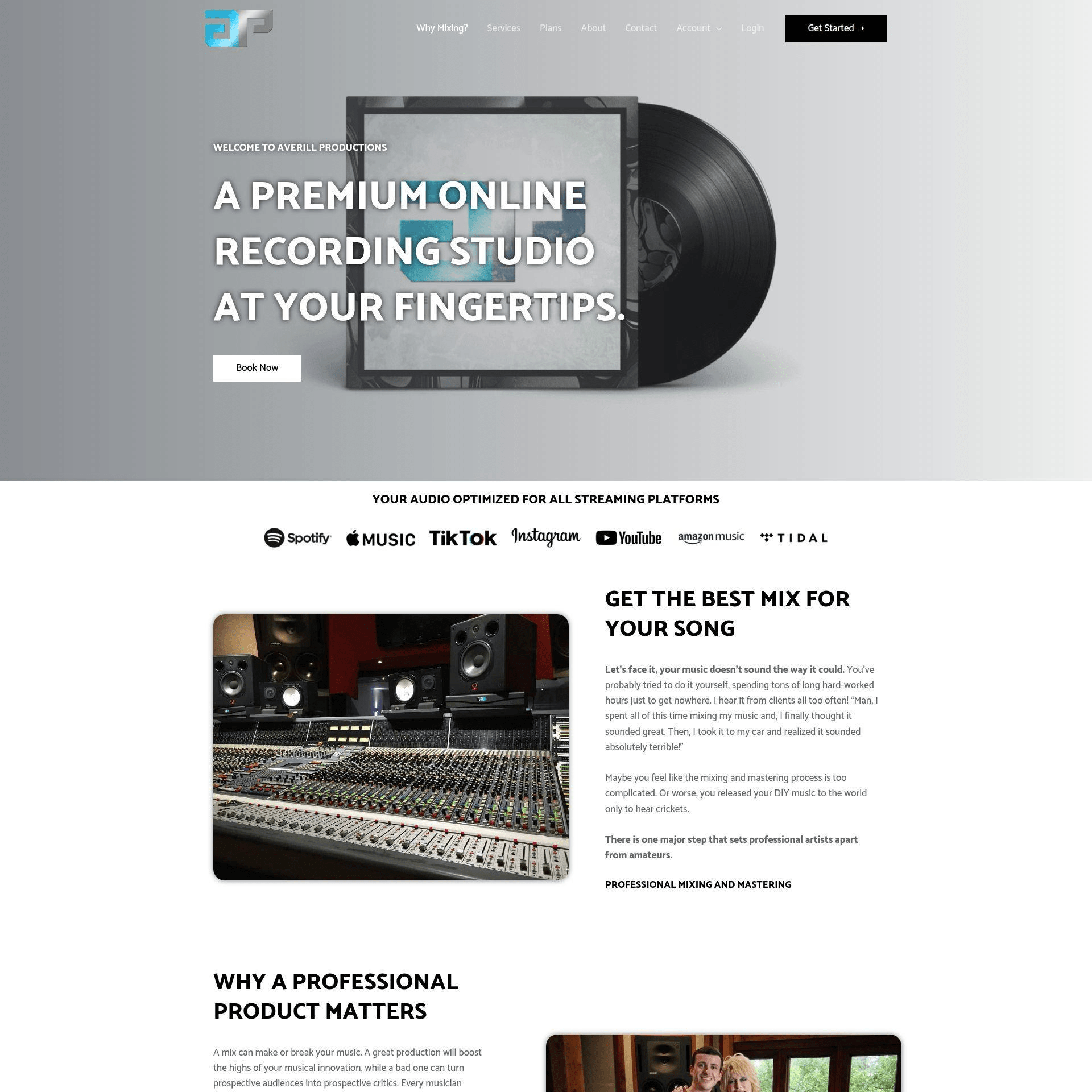 averillproductions.com web page