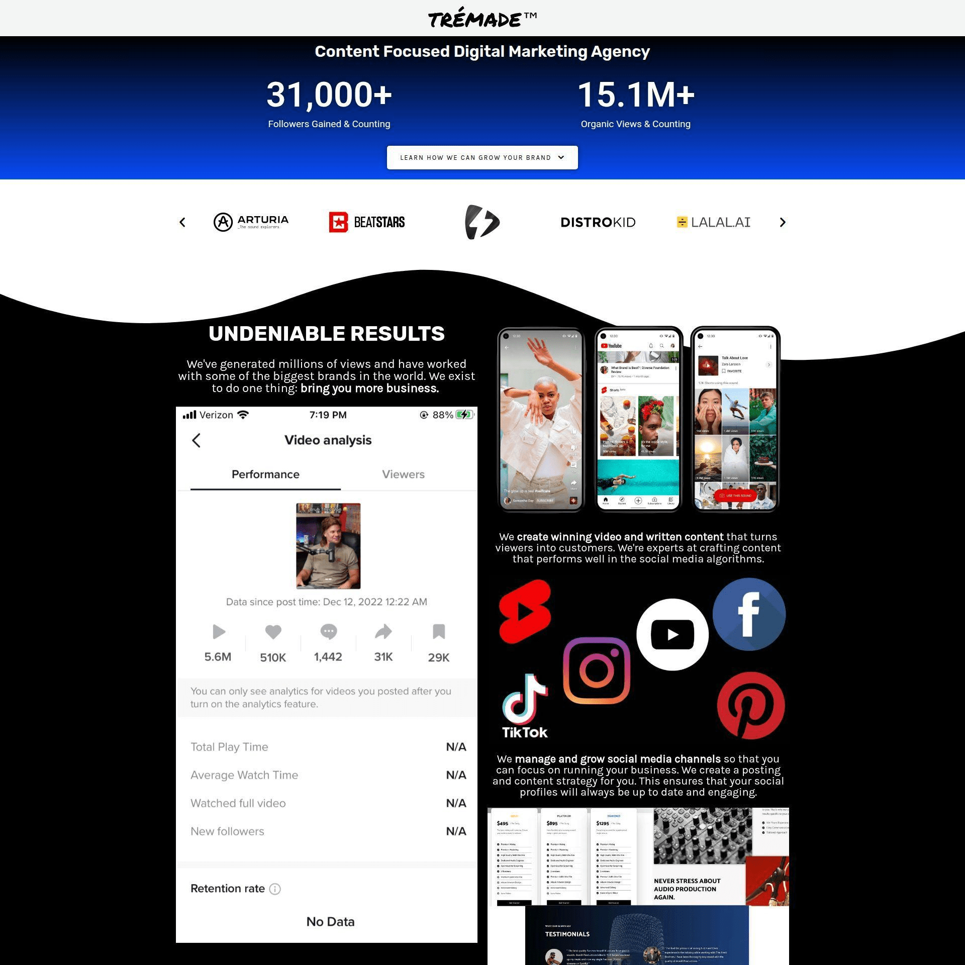 tremade.com web page