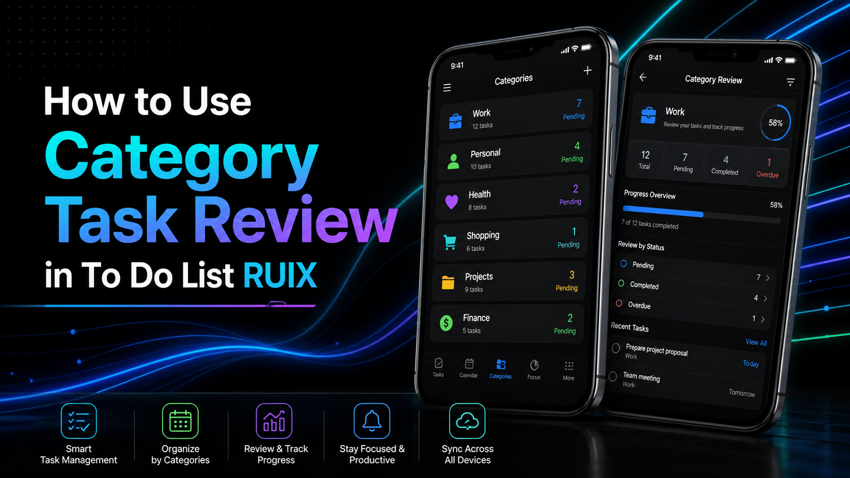 How to Use Category Task Review in To Do List RUIX