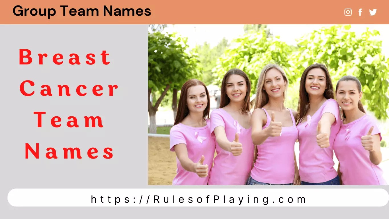 Breast cancer team names [ creative, inspirational, catchy longer living ]