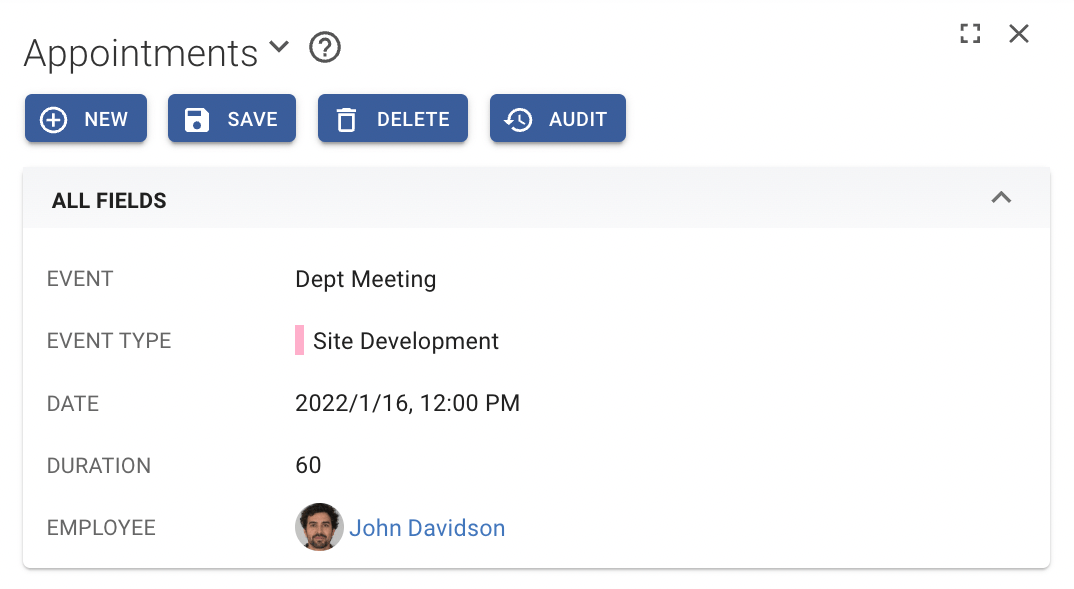 Appointment Form (Reading)