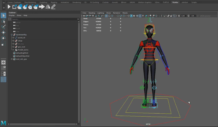 How to set up and export a rig from Maya to Rumba – Rumba