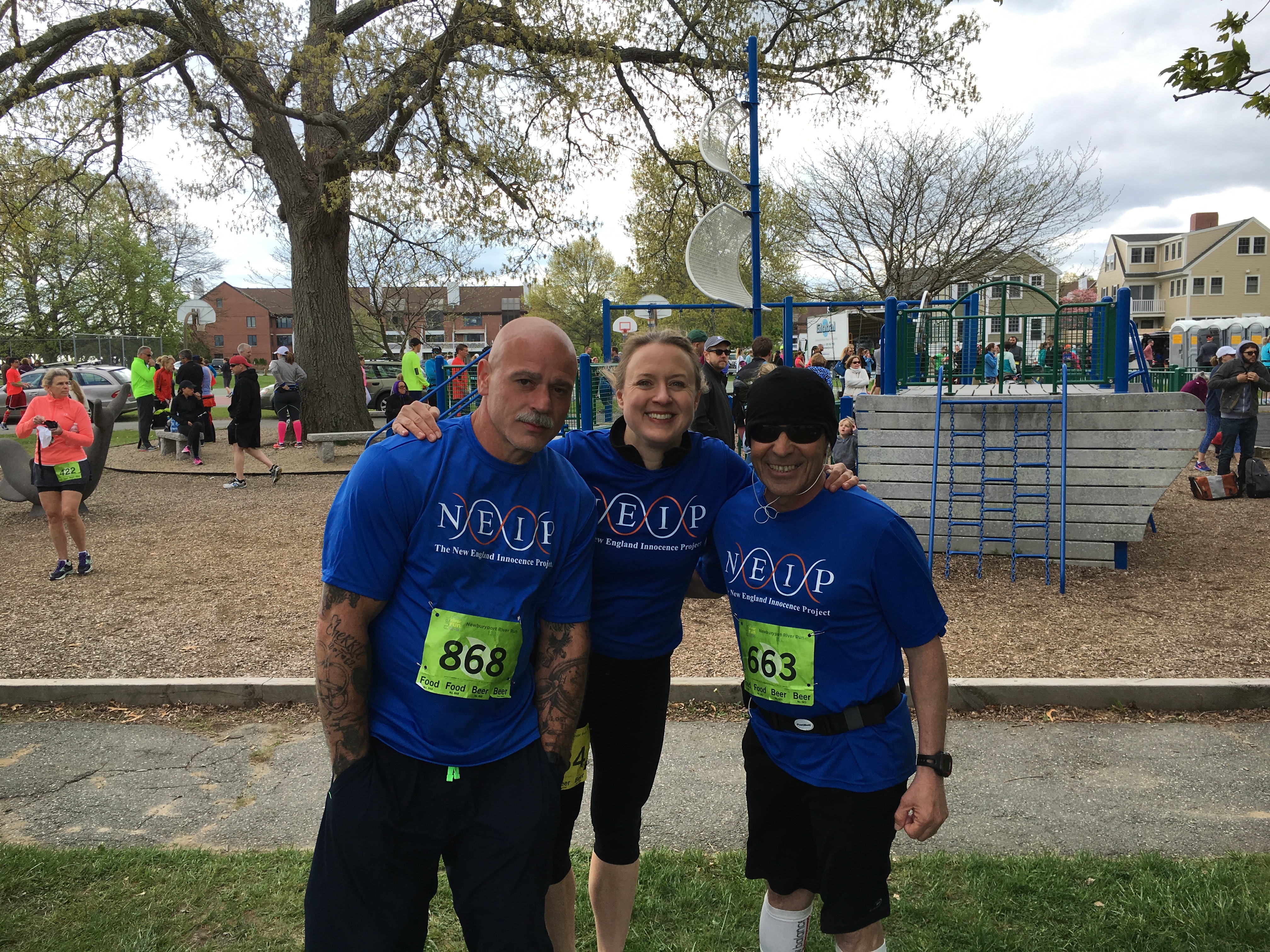 Lisa, Victor & George before the Newburyport River Run
