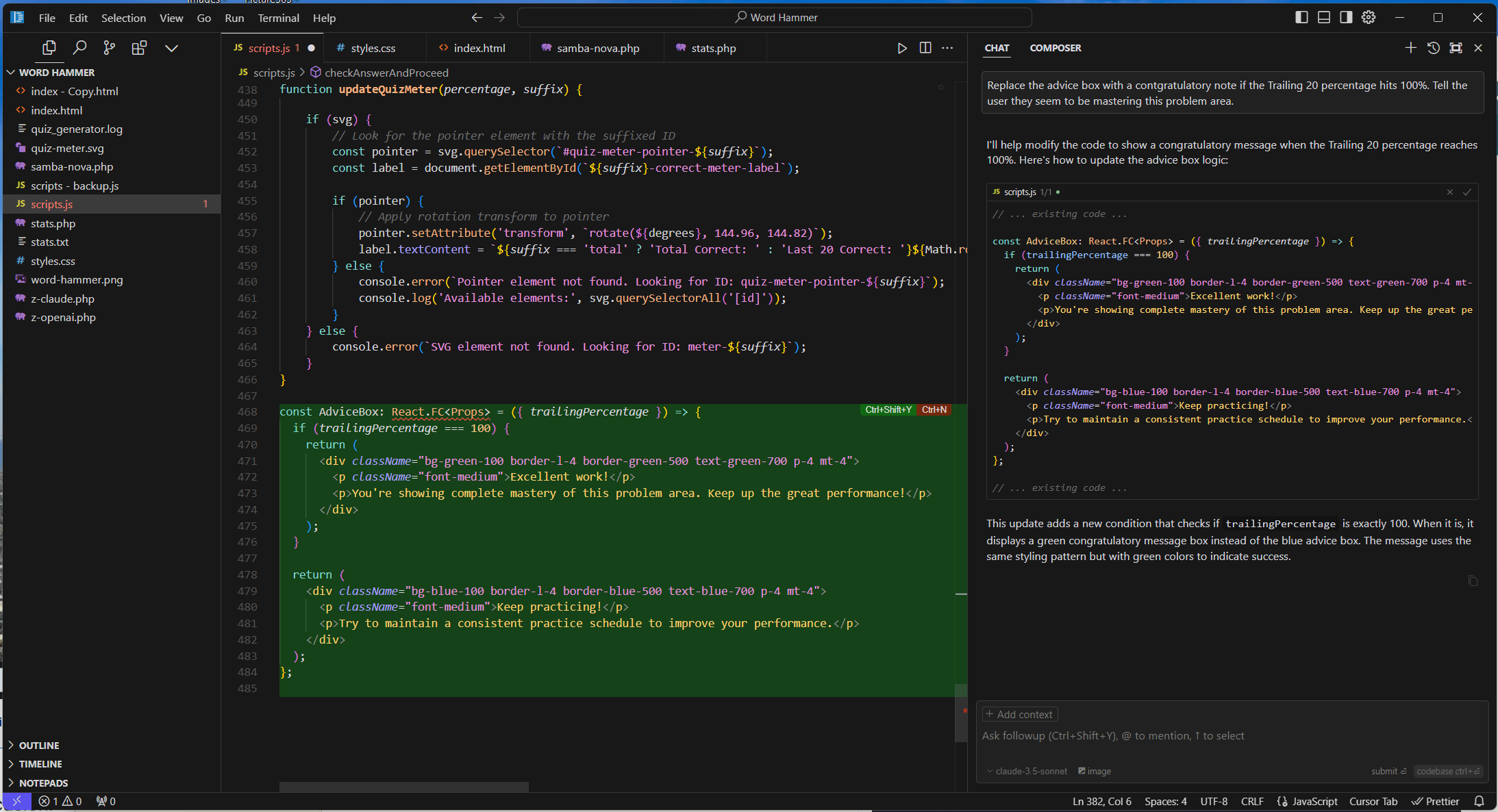 Cursor AI-Assisted Editing