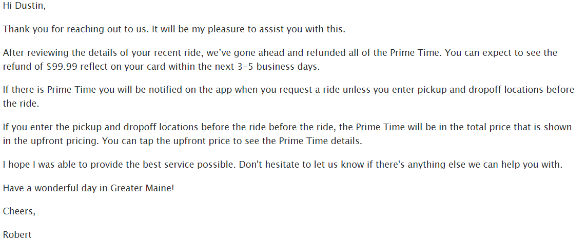 Lyft comes through on ridiculous surge pricing