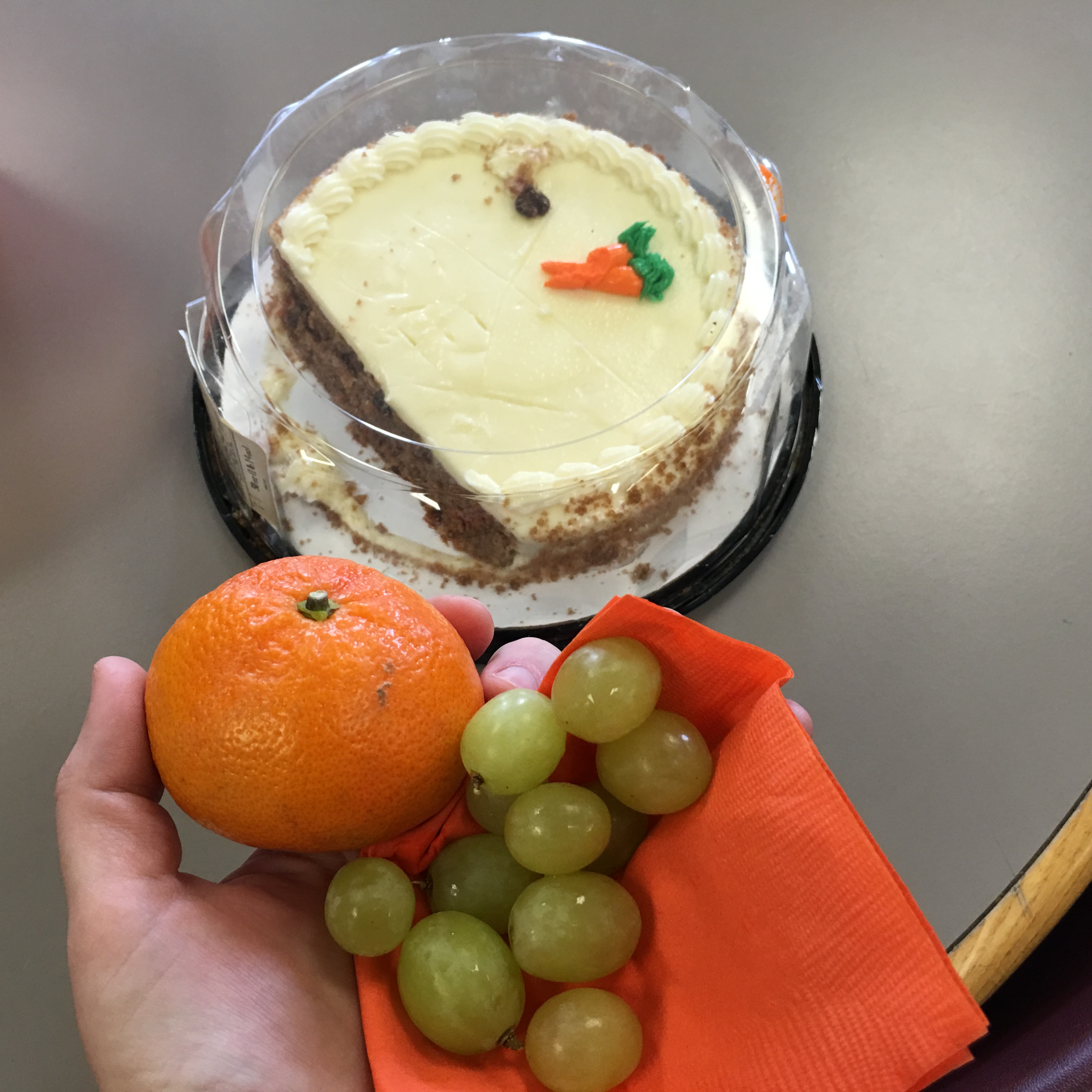 Carrot cake is my favorite, but I resisted!