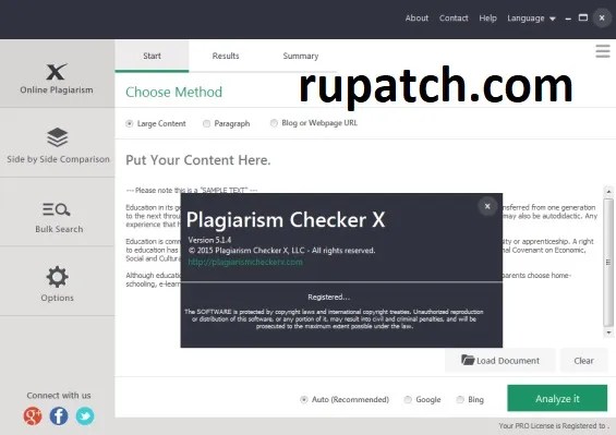 Plagiarism Checker X Pro 9.0.3 Кряк