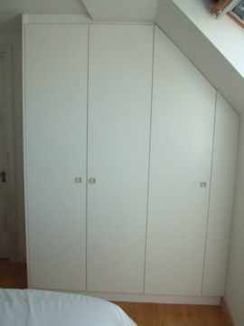 Wardrobes in penthouse conversion flat