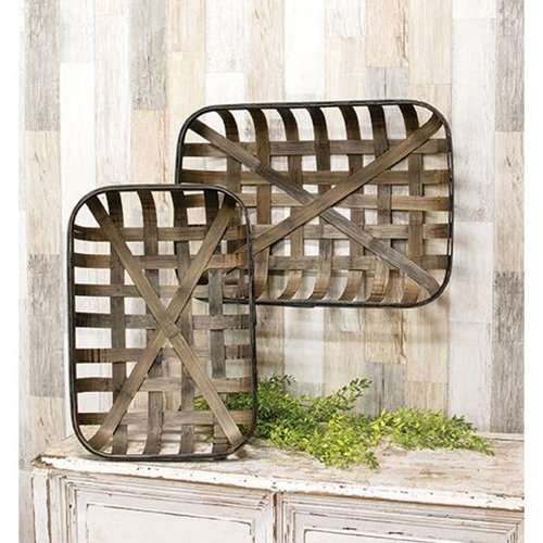 Tobacco Baskets Grey Deep rusted fence