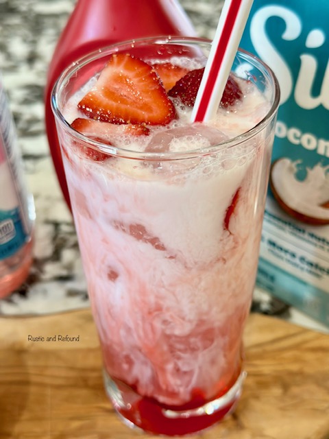 Starbucks copycat Pink Drink made at home.