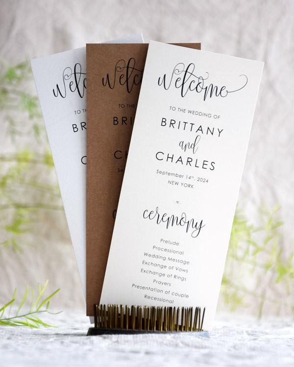Rustic Wedding Program