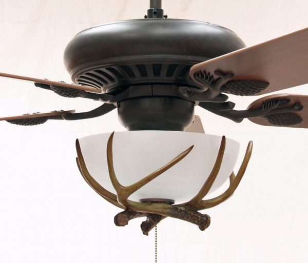 This versatile fixture can be installed two ways; Copper Canyon Sandia Rustic Ceiling Fan - Rustic Lighting
