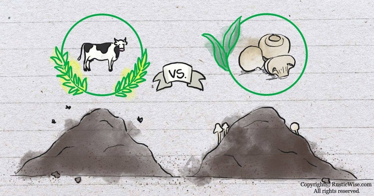 The dirt on cow manure vs. mushroom compost
