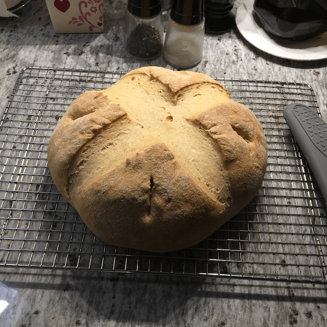 My first slashed loaf ever.