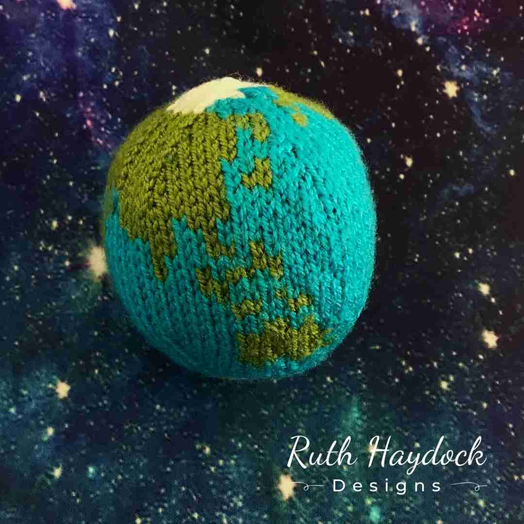 Medium Knitted Globe Ruth Haydock 2
