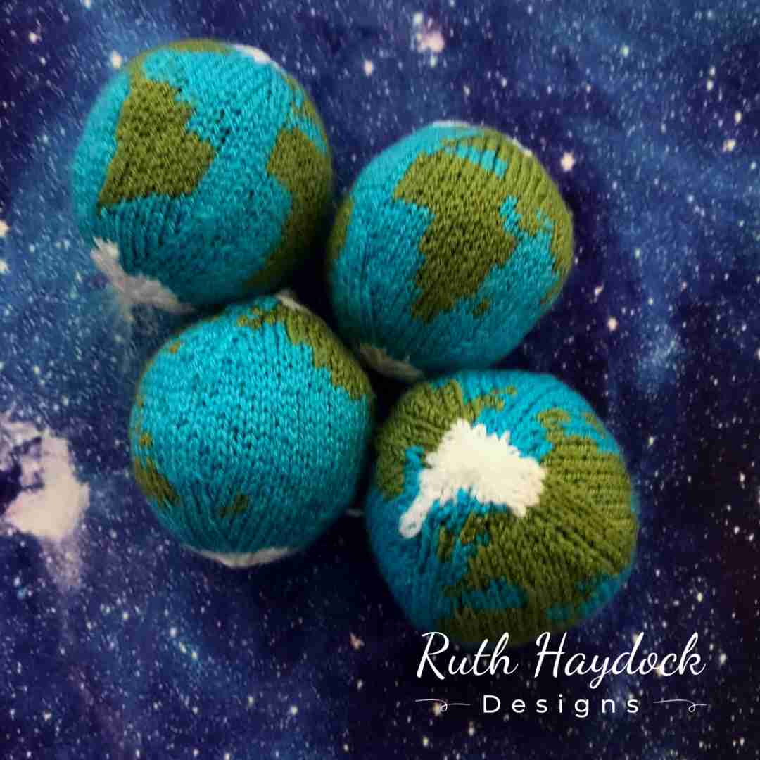 Medium Knitted Globe Ruth Haydock 5