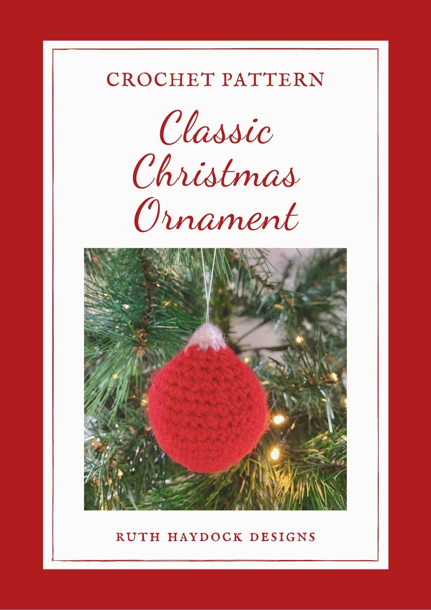 Classic Christmas Ornament Pattern 2021