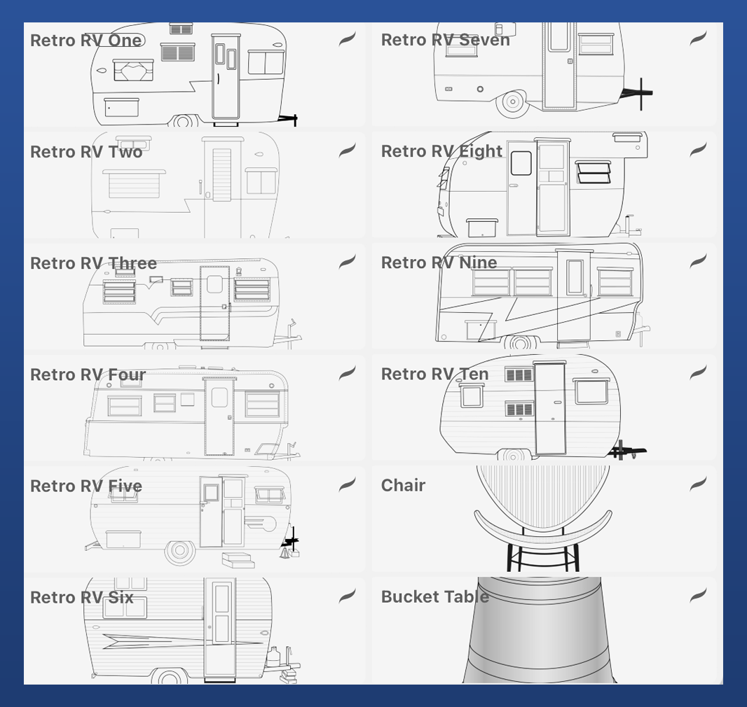 RV Camper Stamps - Procreate Brushset​