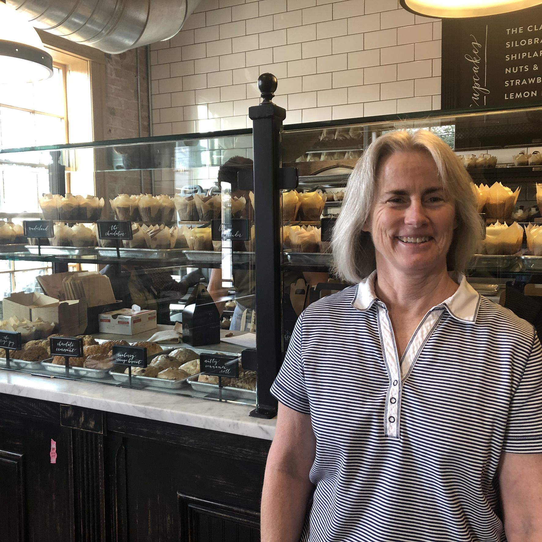 Kim is happy to see so many yummy things to choose from