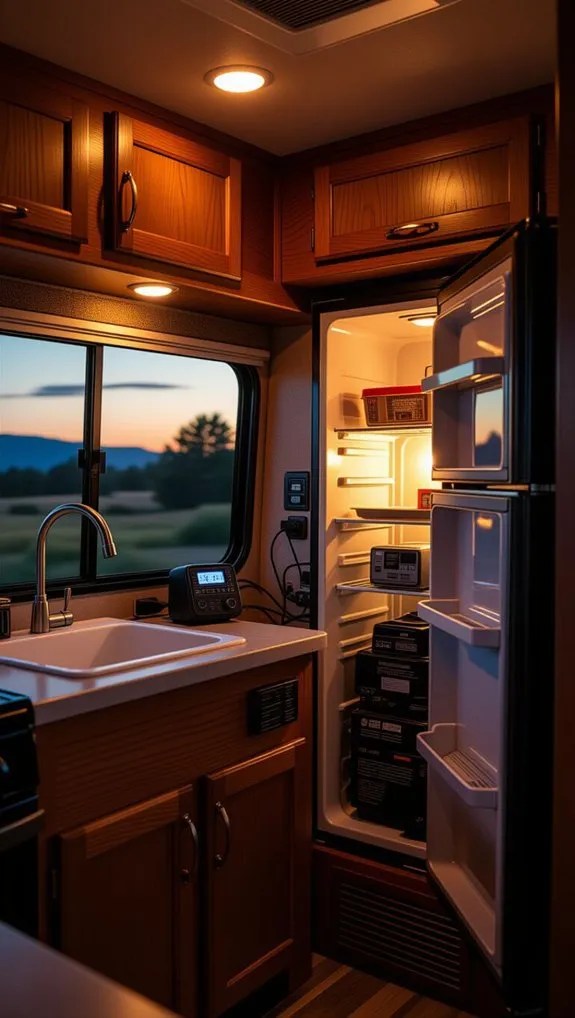 typical rv fridge power draw