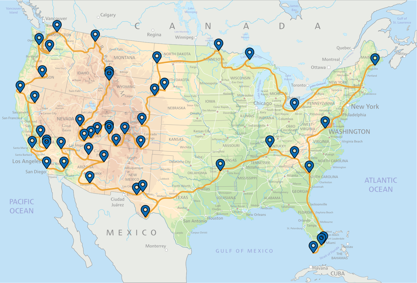 Virginia Beach To San Diego Road Trip 60 Photos Lomelono Com Road Trip Map 