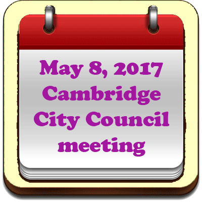 May 8, 2017 Cambridge City Council meeting