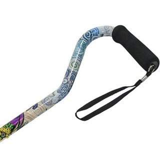 Offset Cane Alex Foam Grip Floral