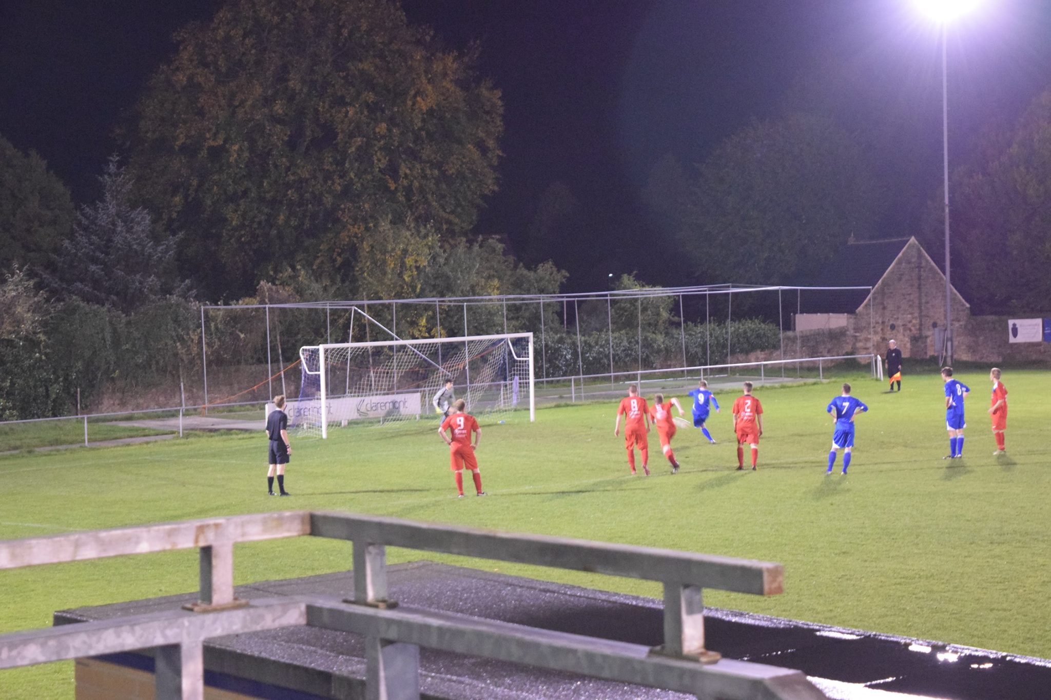 Michael Blythen makes it 3-1 from the spot