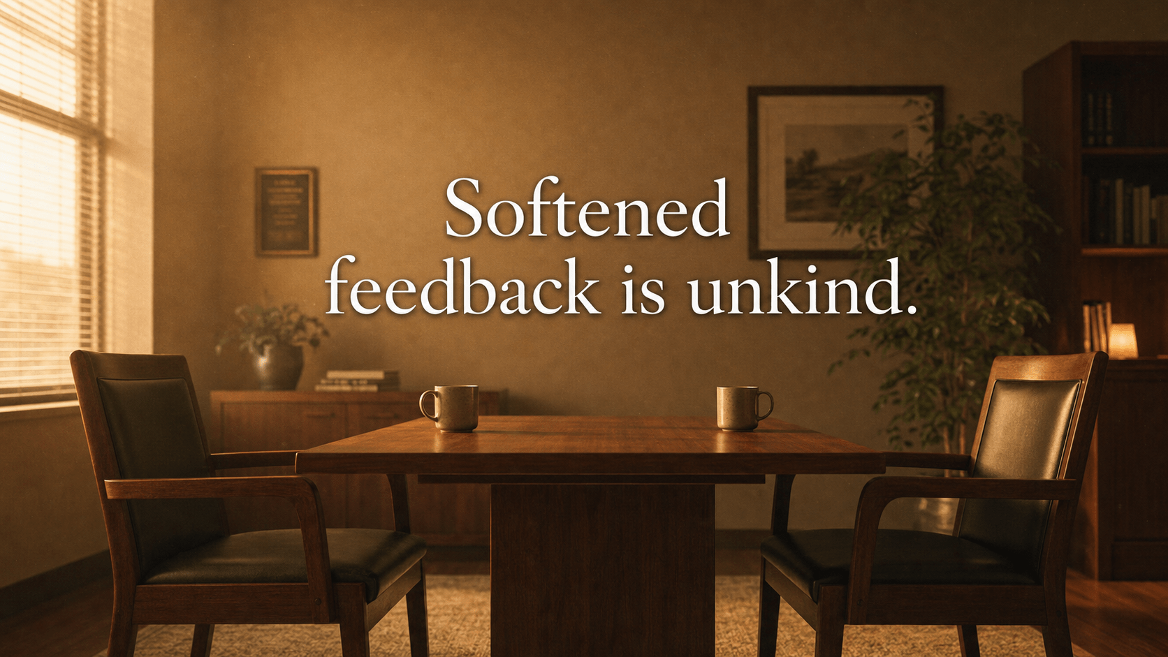 Softened feedback is unkind.