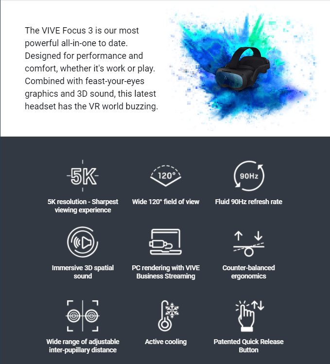 The VIVE Focus 3 Standalone VR Headset: A First Look – Ryan Schultz