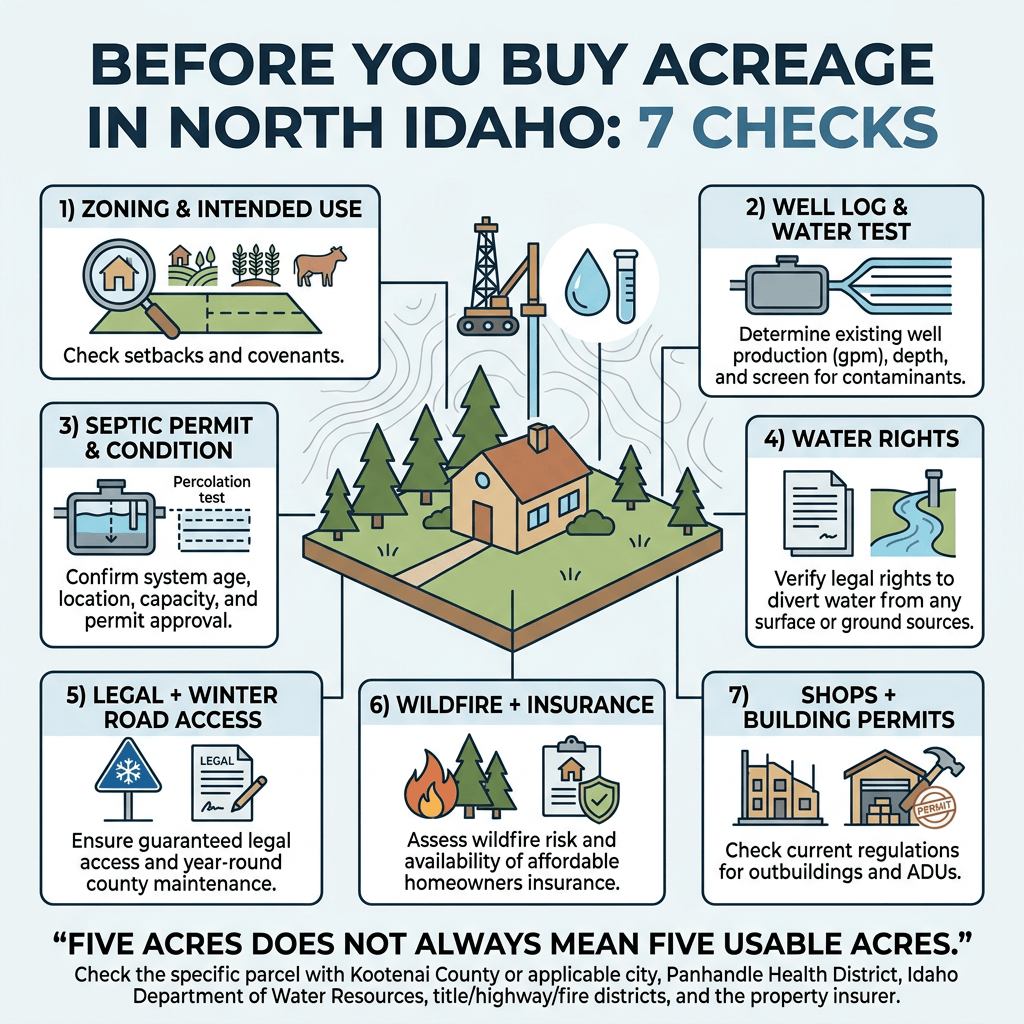 Buying acreage in North Idaho due diligence checklist