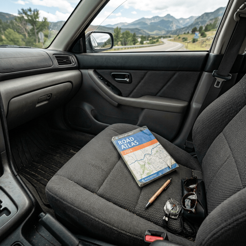 Make road atlas smaller in scene