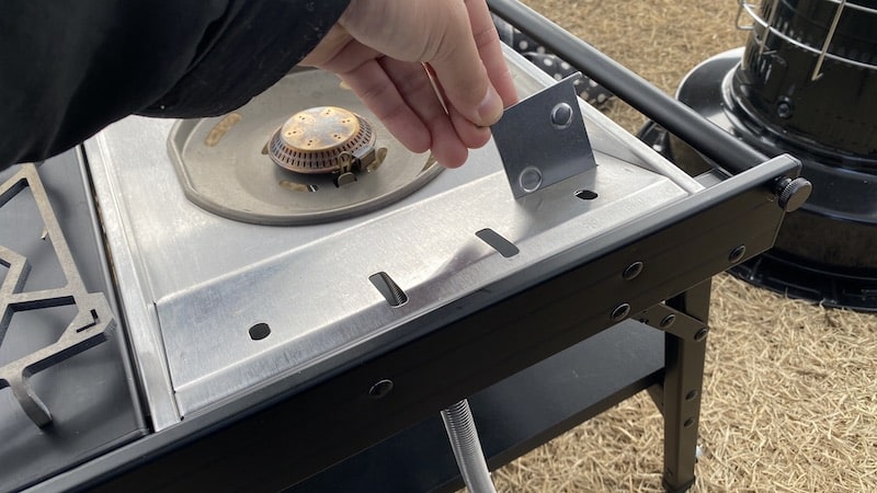 フラットバーナーの短い器具栓ホルダーを長く！吊り下げ不要のアシナガ