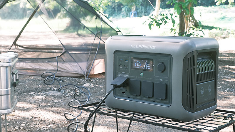 ALLPOWERSの大容量ポータブル電源R1500と拡張バッテリーB1000で使い方