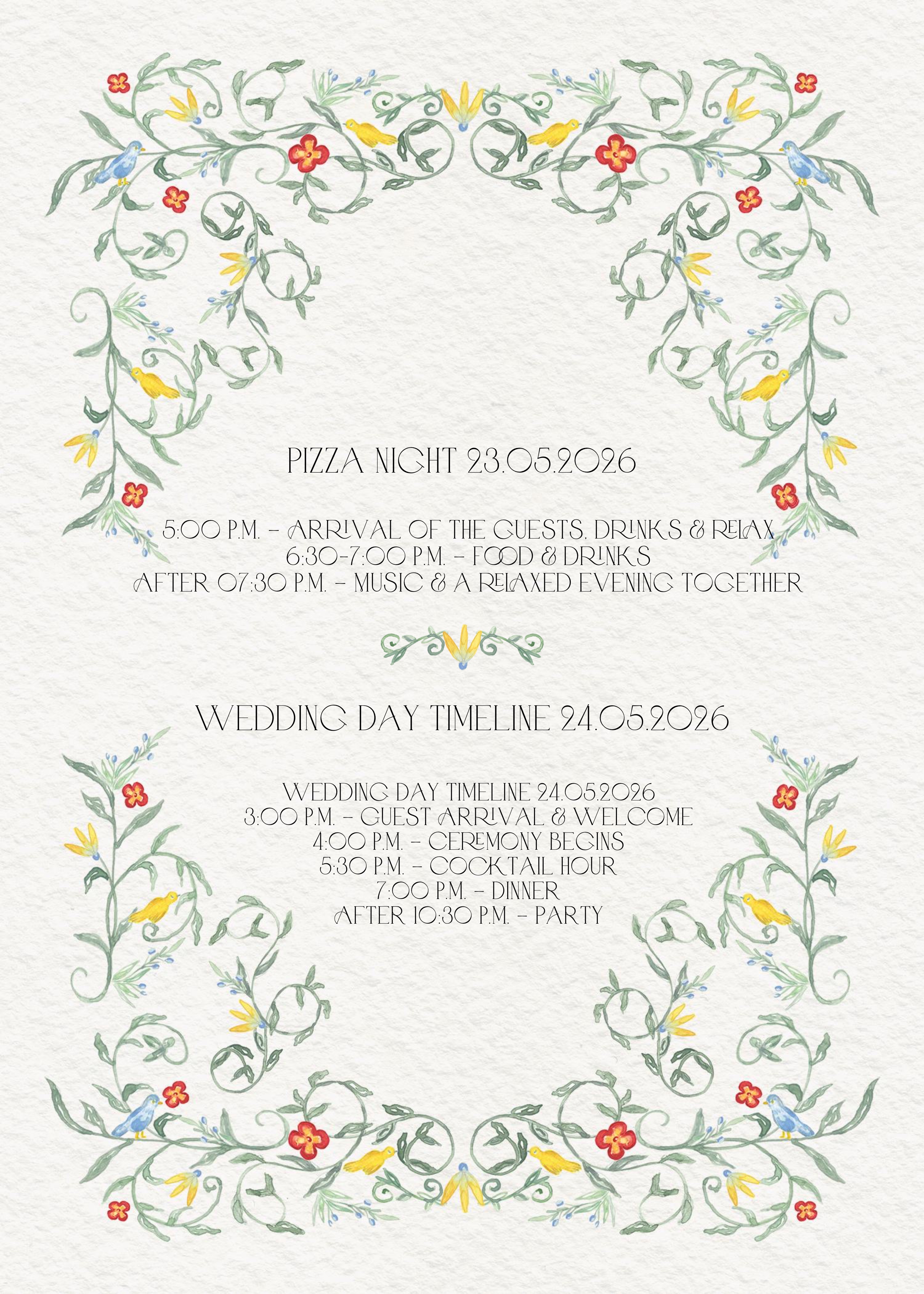 Timetable