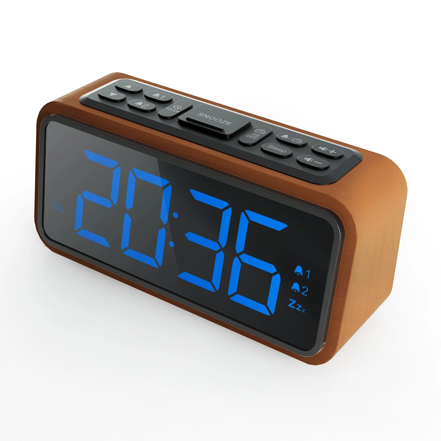 China Wood Clock Radio