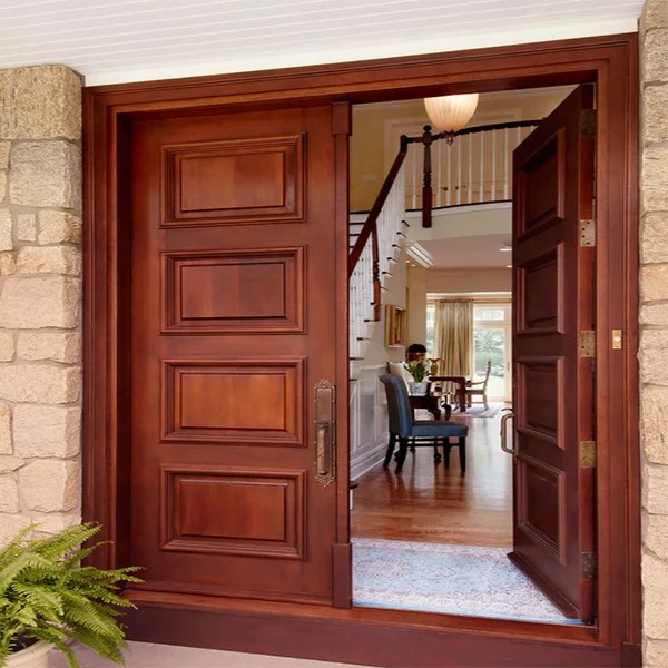 Wooden Entrance Front Teak Wood Double Doors Solid Wood Design Buy Double Doors Entrance Front Door Main Door Design Solid Wood Product On Alibaba Com