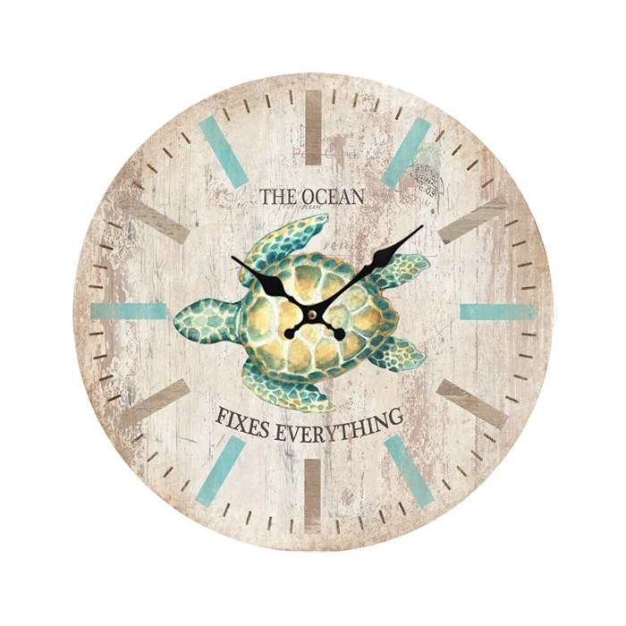 Customized Ocean Style Wooden Wall Art Clock Simple Design Wall Hanging Clock Buy Decorative Wall Clock Rustic Vintage Wood Wall Clock Home Clcok Product On Alibaba Com