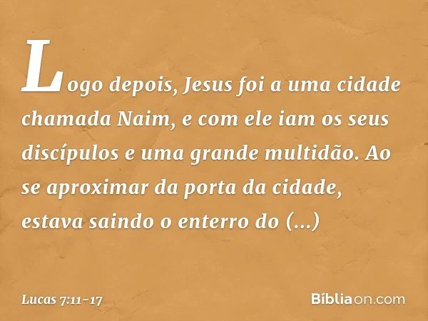 Lucas 7 11 17 Viuva De Naim Biblia